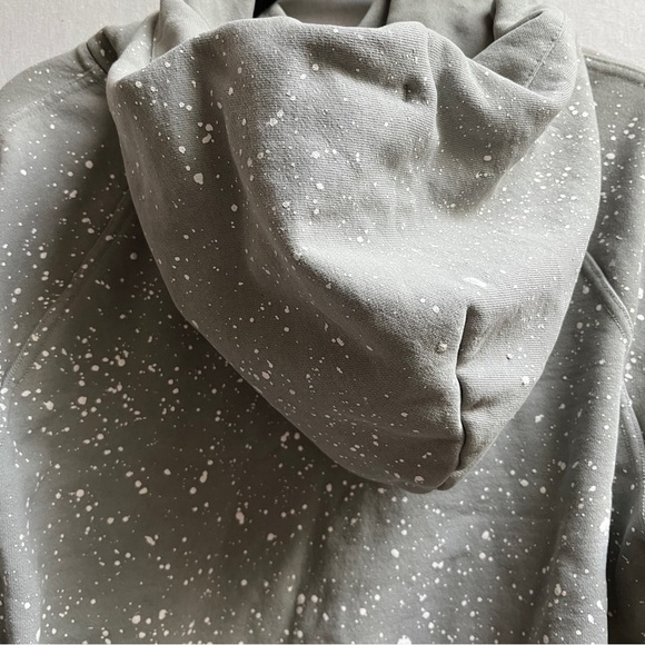 G Star by Marc Newson paint splatter design heavyweight cotton Hoodie Sz L - Picture 3 of 8